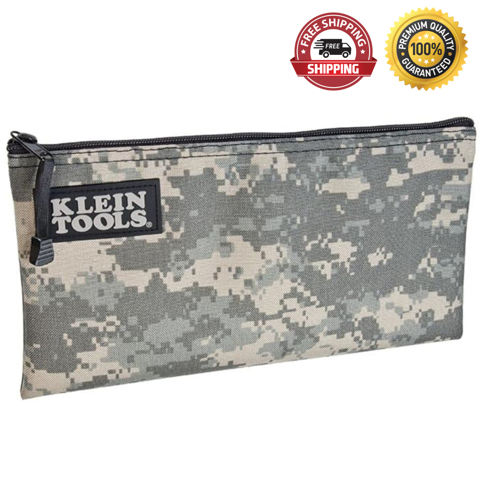 Klein Tools 5139C Zipper Bag, Camouflage Cordura Nylon Tool Pouch with Heavy-Dut