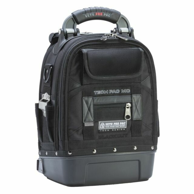 Veto Pro Pac TECH PAC MC BLACKOUT Compact Full-Featured Tool Bag, VPP10093