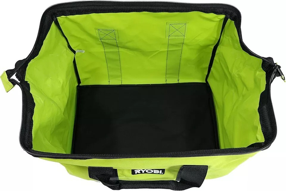 RYOBI Contractor Canvas Tool Bag Large Green Black Soft Side 903209044 NEW