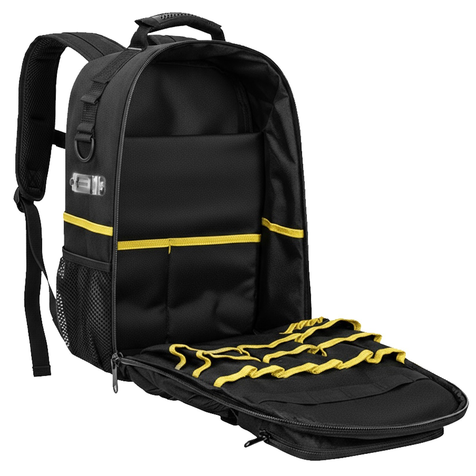 Heavy Duty Tool Backpack for Men Electrician HVAC Construction Bag w/ 59 Pockets