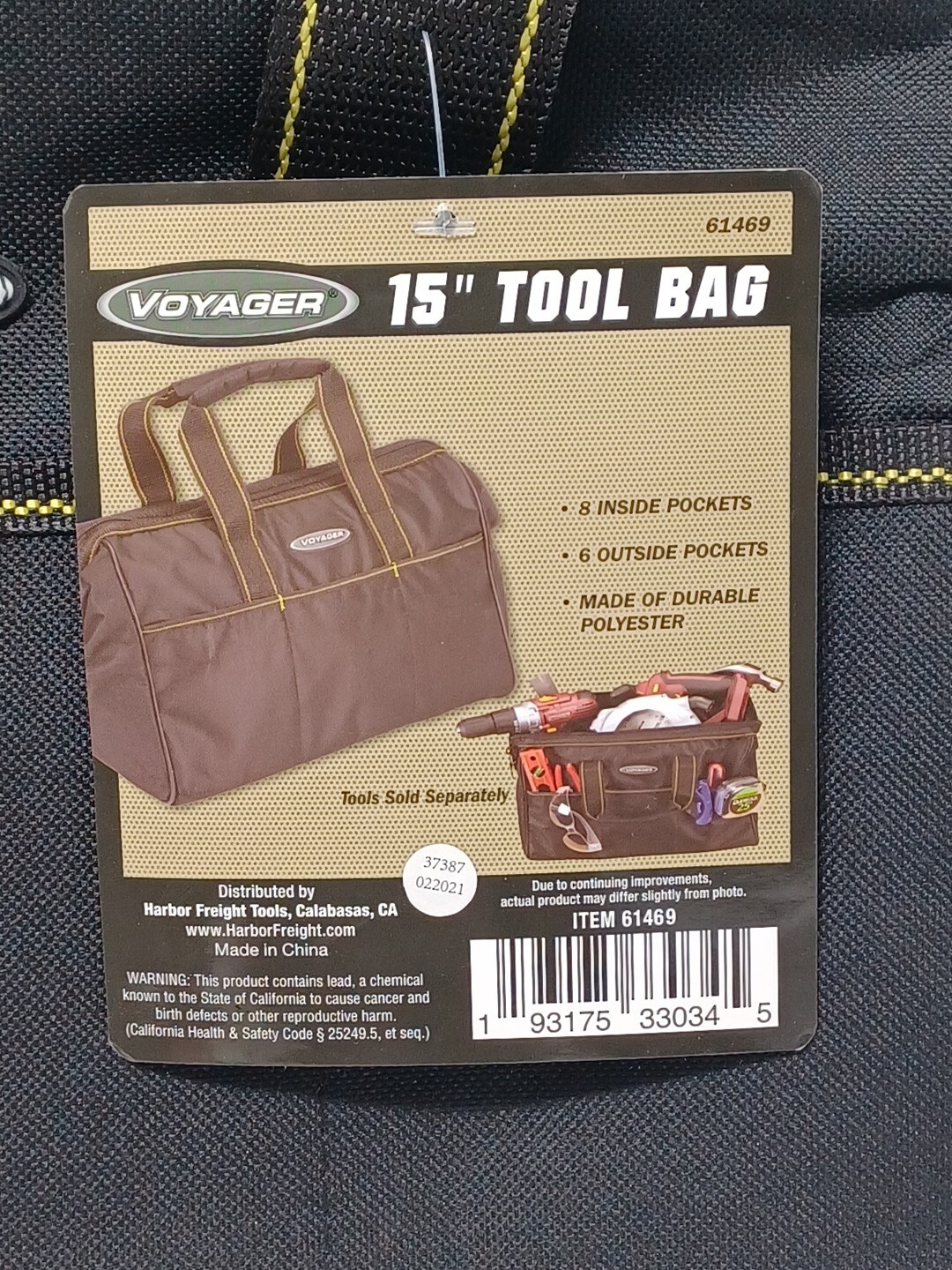 Voyager Heavy Duty 15″x10″x9″ Tool Bag Tote 6 Exterior & 8 Interior Pockets