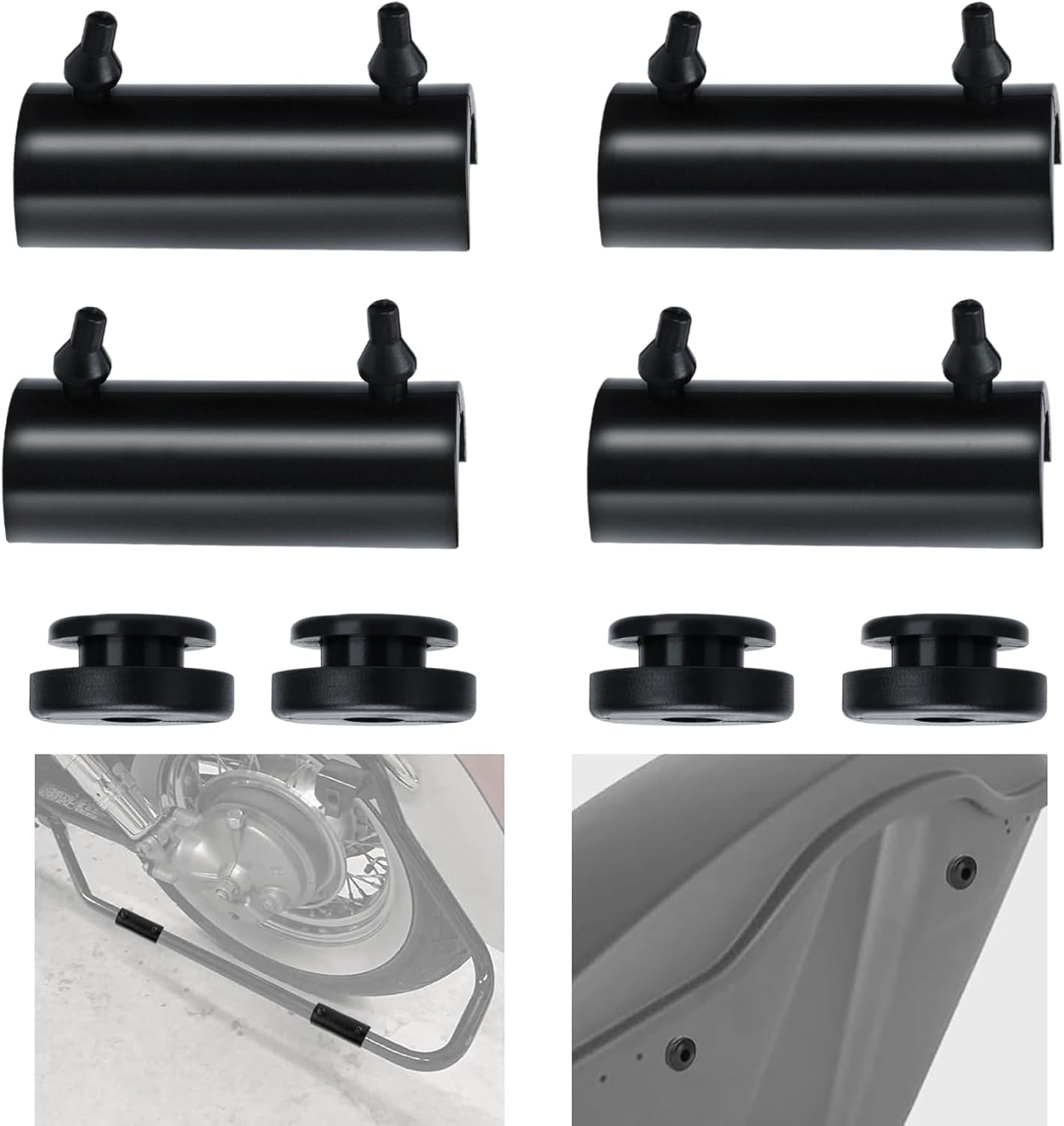 Rubber Mounts Support Cushion Hard Saddle Bags for 2014-2025 Harley Street Glide