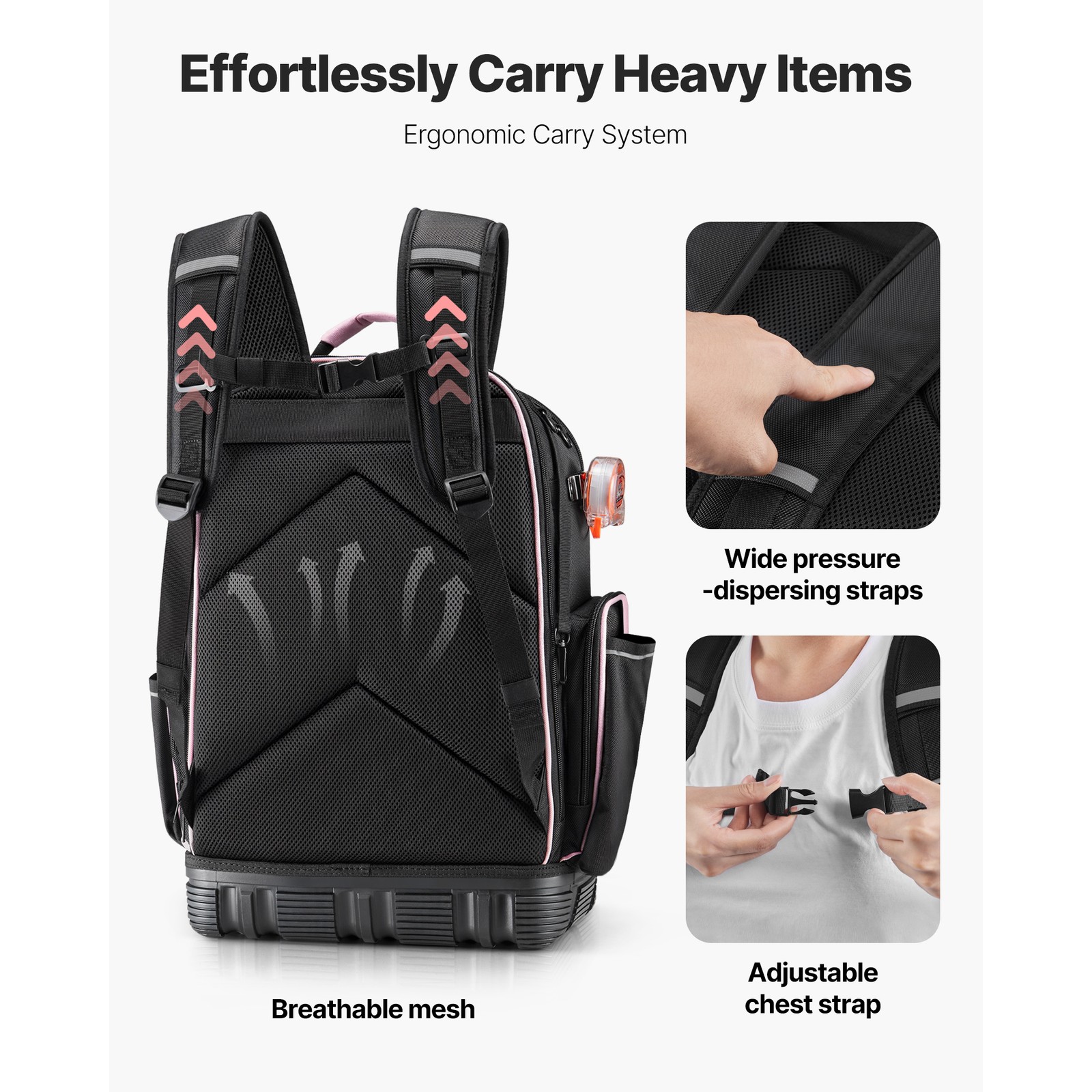 Uimoso Tool Backpack with 56 Pockets, Durable and Ideal for Electricians