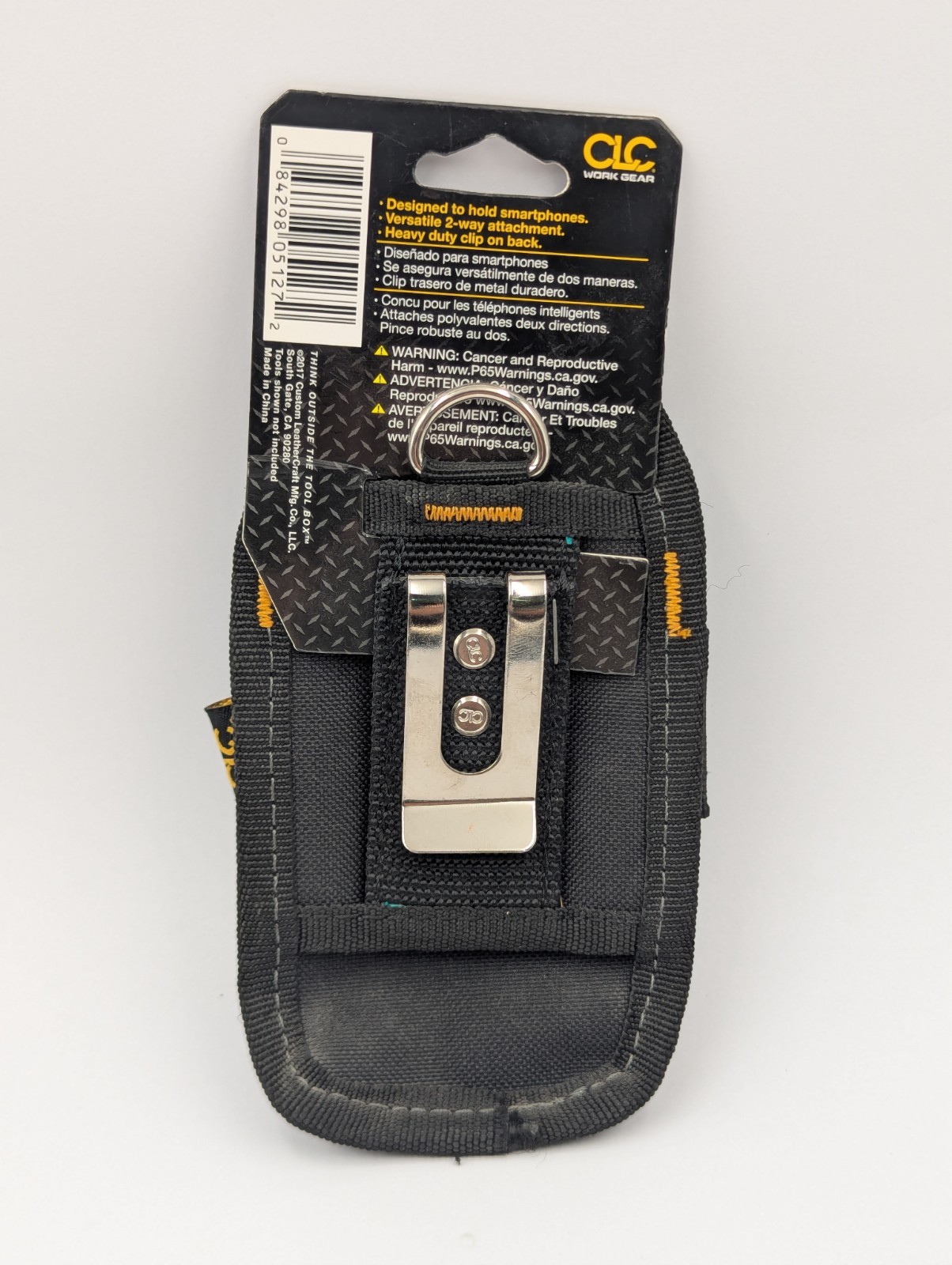 Work Gear Cell Phone Smartphone Holder with Heavy Duty Clip CLC #5127 New OEM