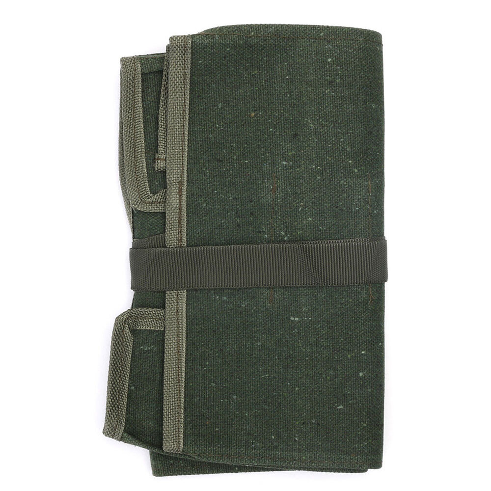 10 Pockets Canvas Spanner Wrench Tool Roll Up Storage bag Organizer Pouches AJ#