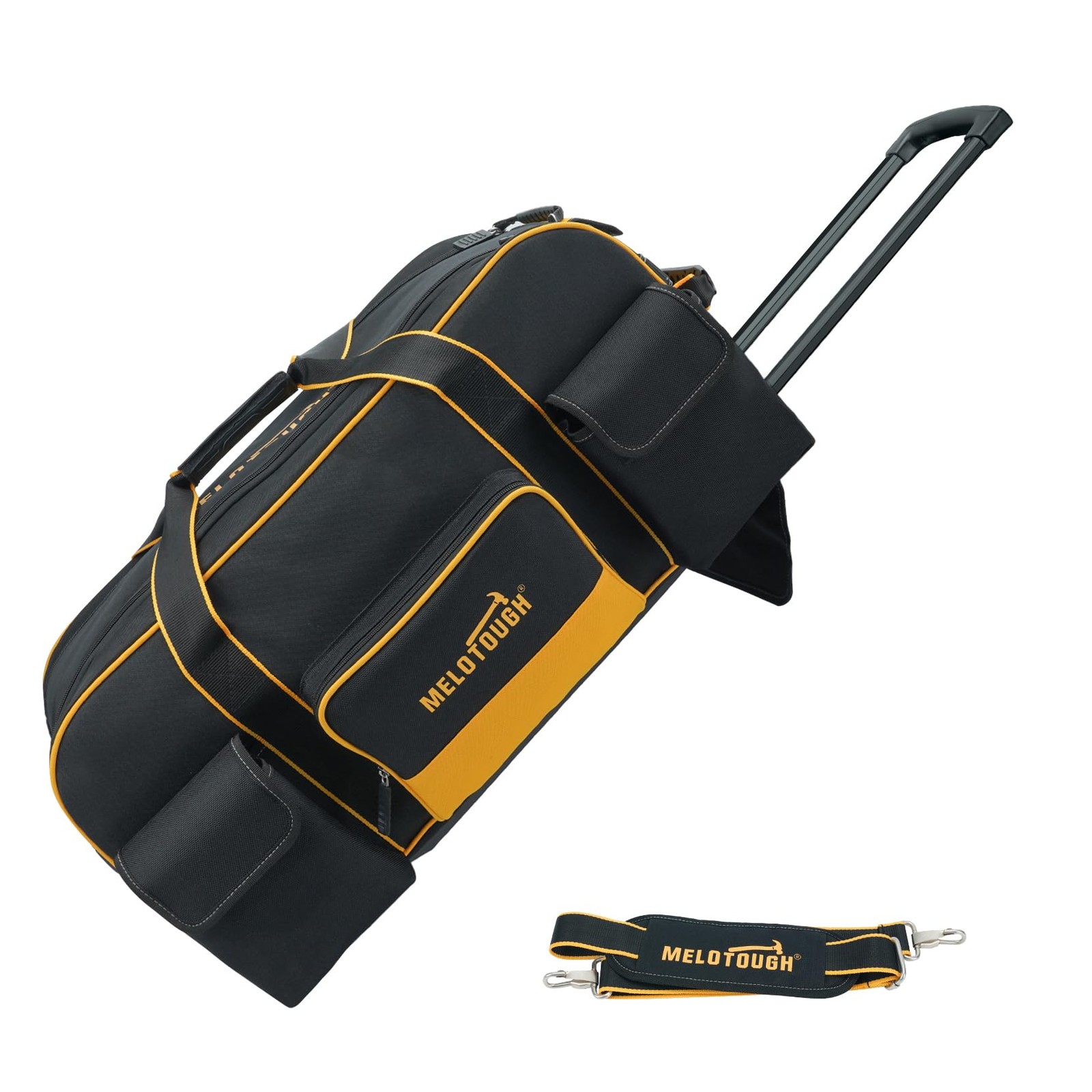 MELOTOUGH Rolling Tool Bag with Wheels,Large Capacit