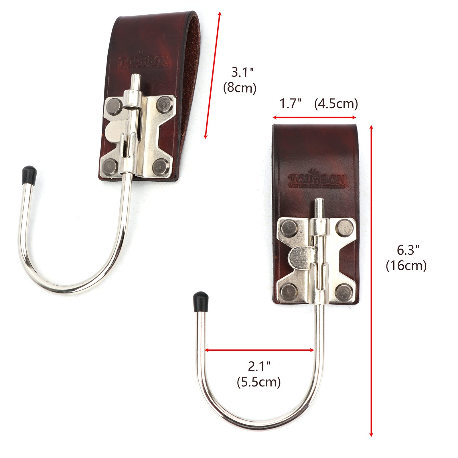 Leather Tool Holder Drill Gun Hook for 3-inch Carpenter Tool Belt