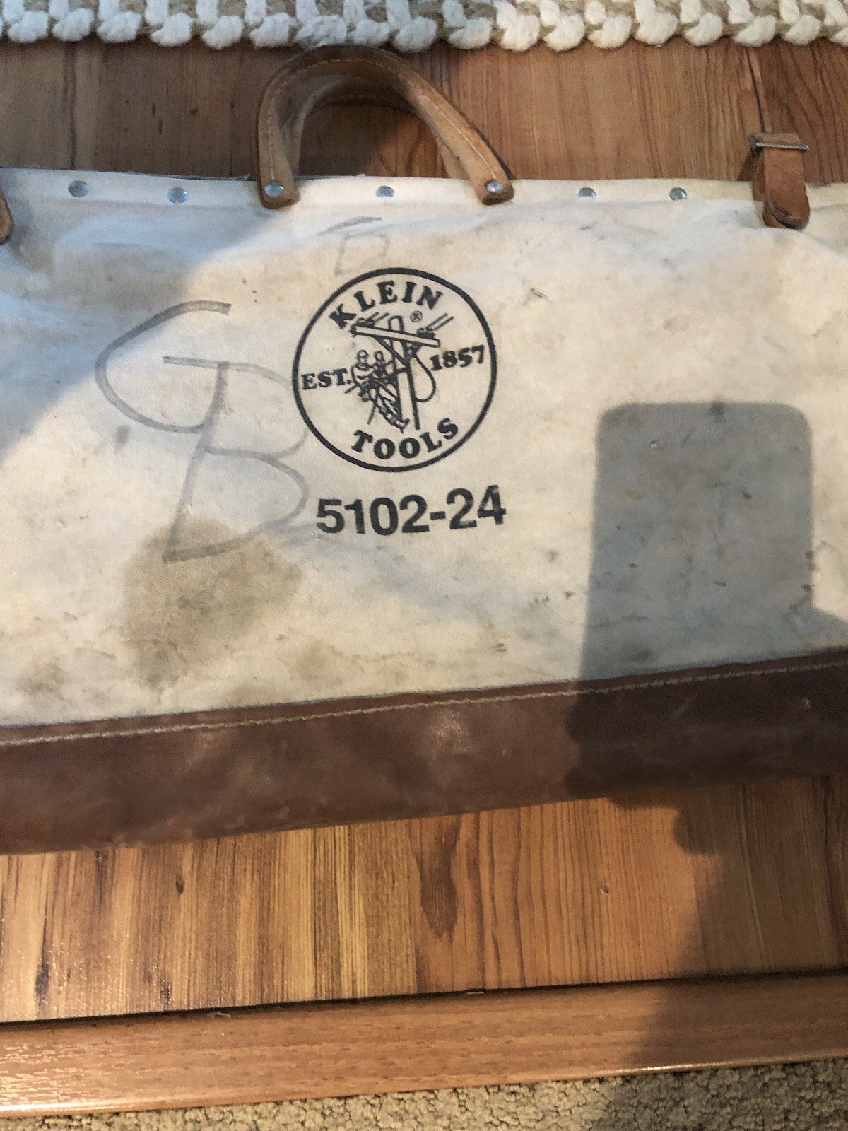 Klein Tools Bag 5102-24 Heavy Canvas 24″ Lineman Storage Tote Vintage