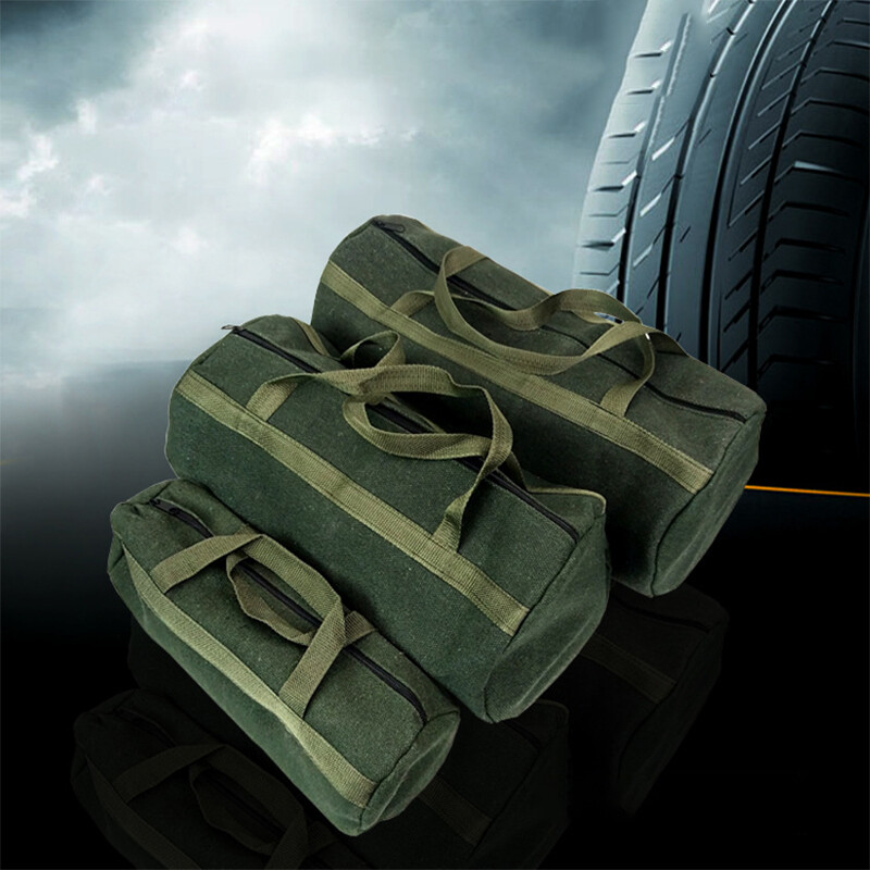 Durable Thick Canvas Pouch Tools Bag Storage Organizer Instrument Case Green