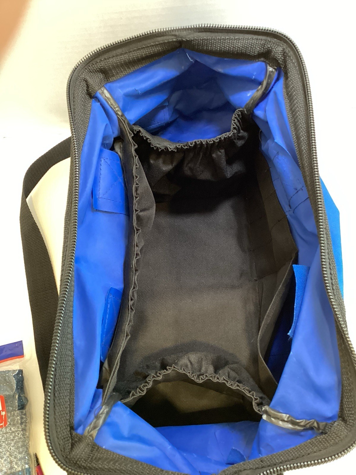 Ryobi Original Blue XL Tool Bag Opens Wide, Handle, Zip Top -Canvas w/Strap