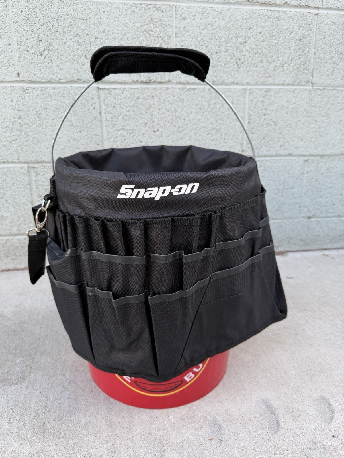 Snap On Tools 5 Gallon Bucket Caddy Tool Bag Storage Travel Case Snap-On Racing