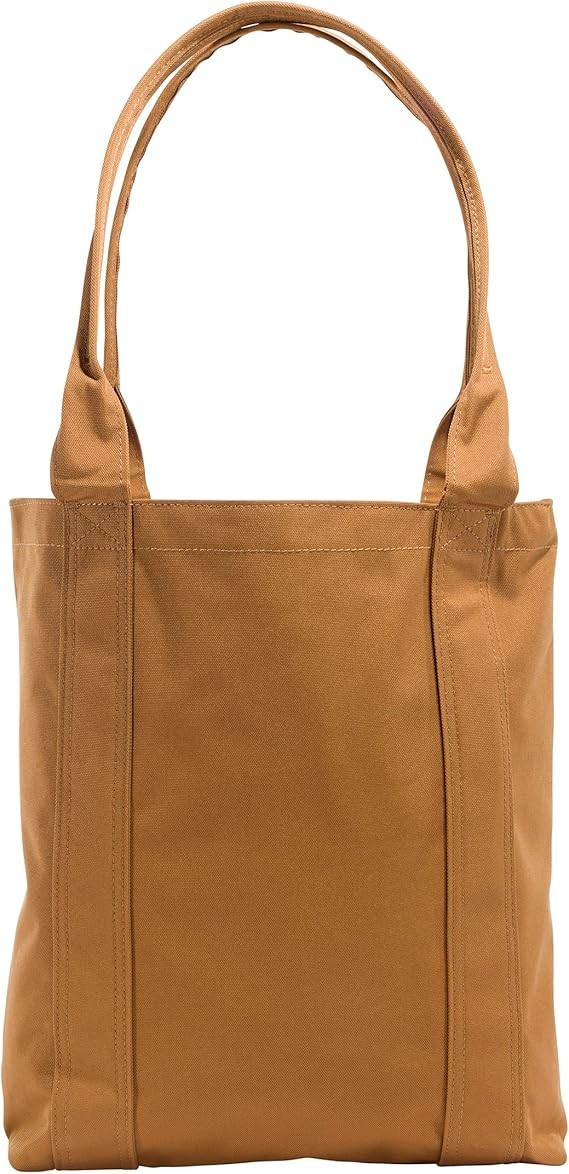 CARHARTT Unisex Vertical Open Tote Bag Durable Water-Resistant CB0378 Brown