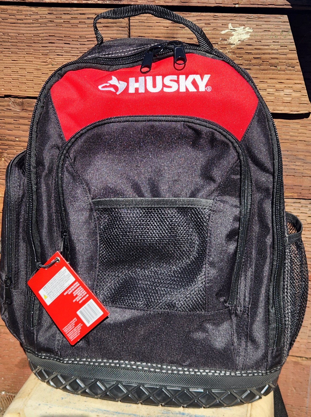 New Husky 16 Inch Tool Backpack Heavy Duty Waterproof Rubber Bottom Storage Bag