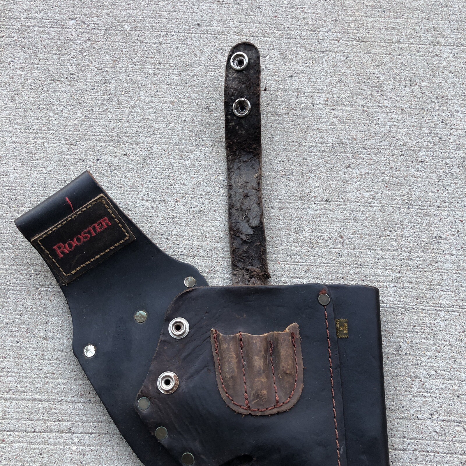 Rooster CC-411 Brown Leather Tool Gun Holster Made In Mexico See Description