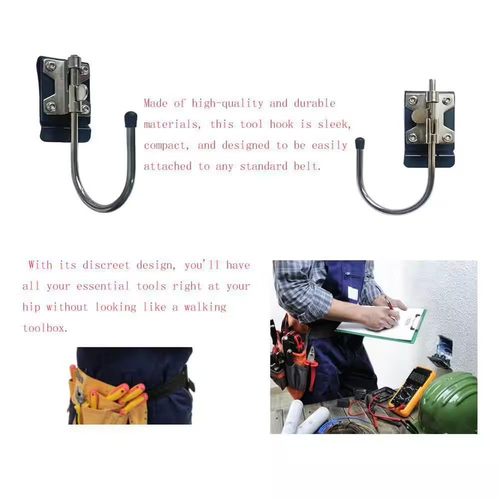Alloy Steel Drill Holder Belt Tool Hook Holster Holster Hammer Holder (2-Pack)