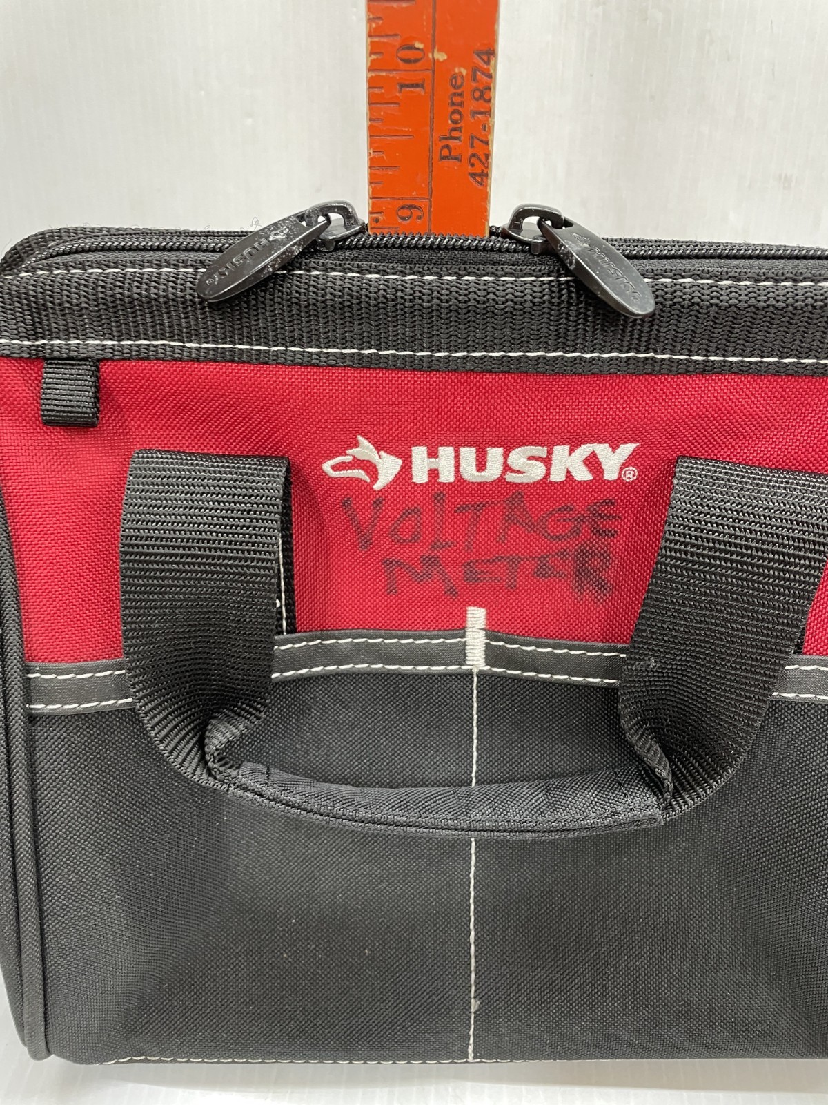 Husky 10″ Tool Bags – LOT OF 2 Canvas Zippered 10in 10 inch (Model 82124N14)