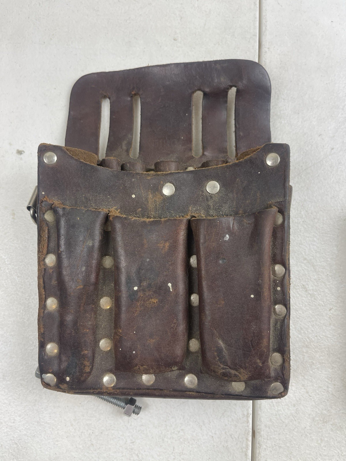 Klein Leather Tool Pouch # 5190 + 5145 Tool Pouches Carry Bags Bundle Lot Of 2