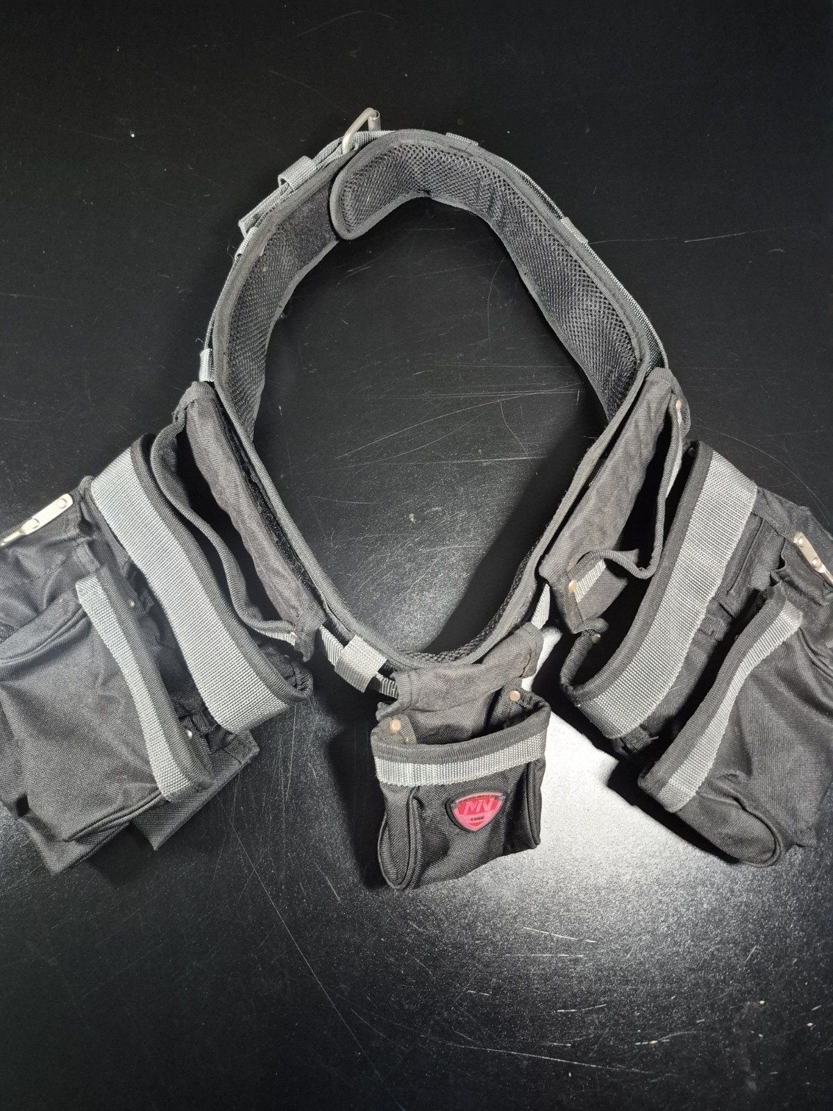 McGuire-Nicholas Tool Belt Dual Hammer Black & Gray