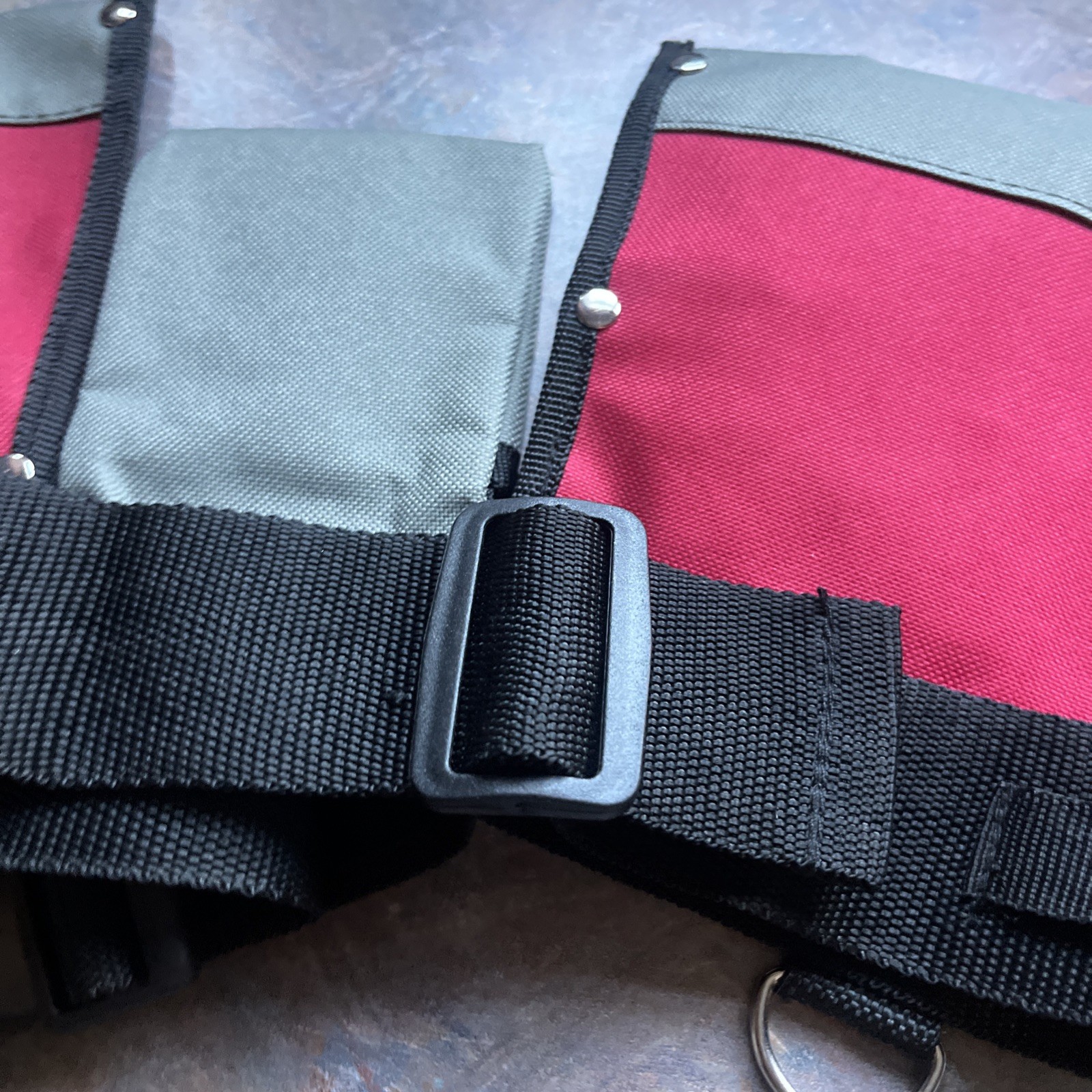 🔥 Youth Red Toolbox Canvas Adjustable Tool Belt Pouch Belt One Size 8+ Kids