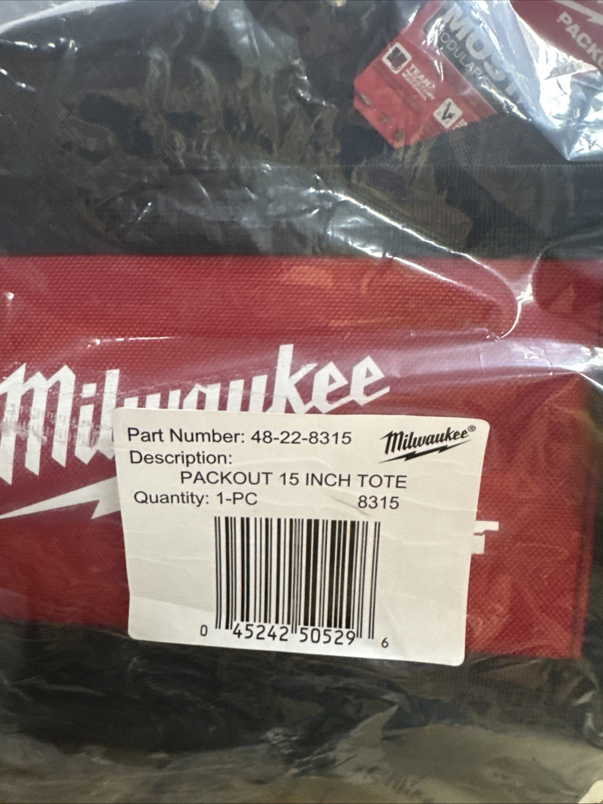 48-22-8315 15″ PACKOUT Storage 31Pockets Tear-Resistant Tool Tote For Milwaukee