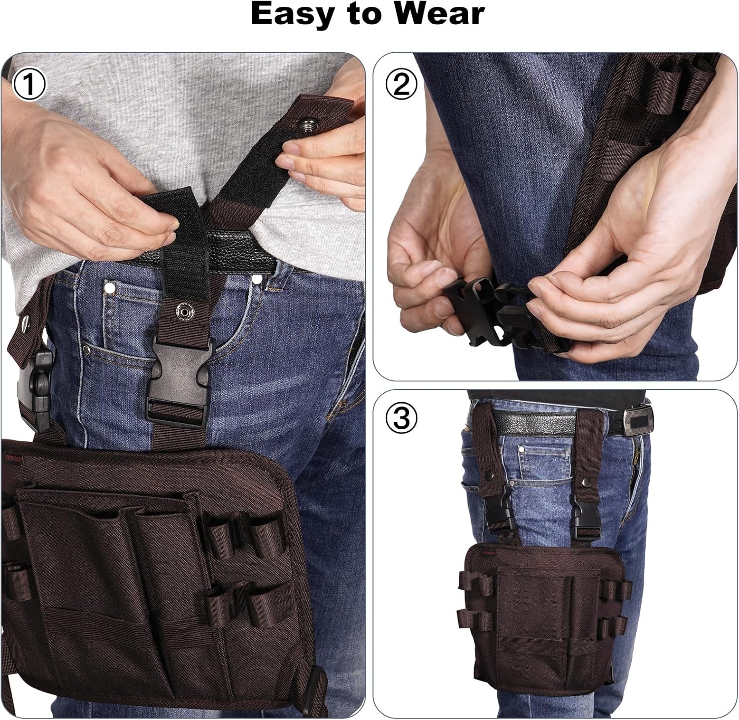 Tool Pouch Holster with Belt Clip Electrician Repair Bag Utility Mini Organizer