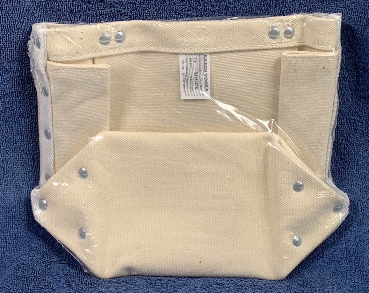 Klein Tools 5416OCTO Canvas Tool Bag Bolt Bag Bull Pin Pouch 5″ x 5″ x 9″ USA