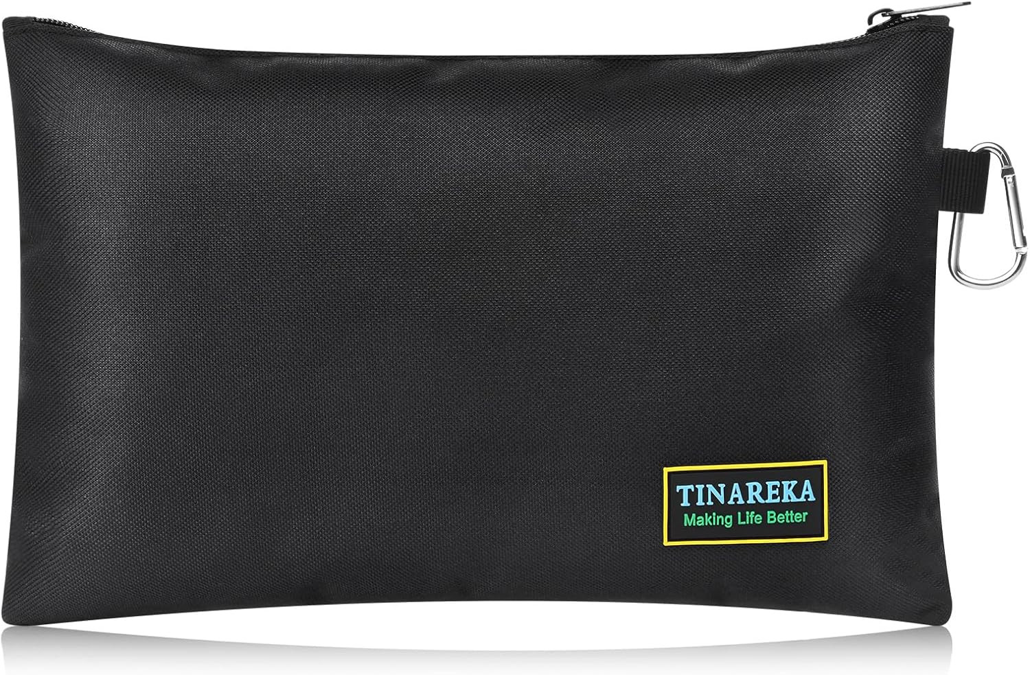small Tool Pouch Bag with Zipper – 11.8 X 0.2 X 7.9 Inches, Black