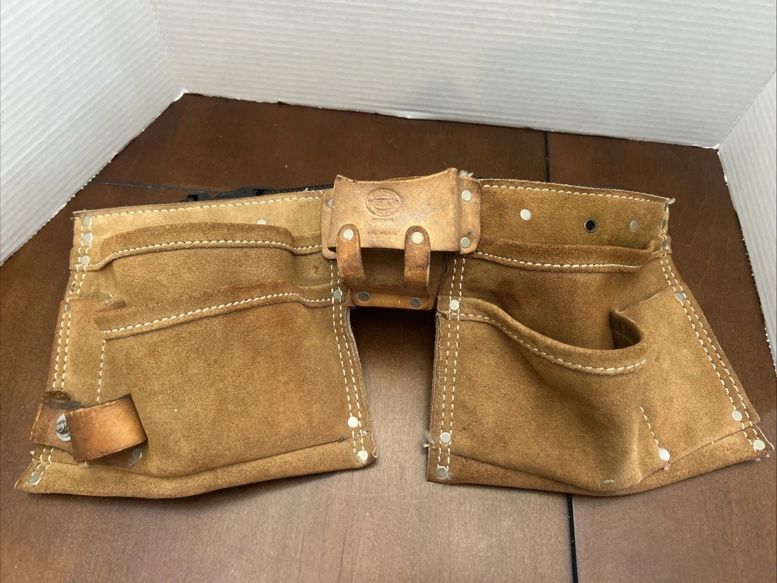 Nicholas Heavy Split Cowhide Leather Tool Belt Handyman Pouch Carpenter USA