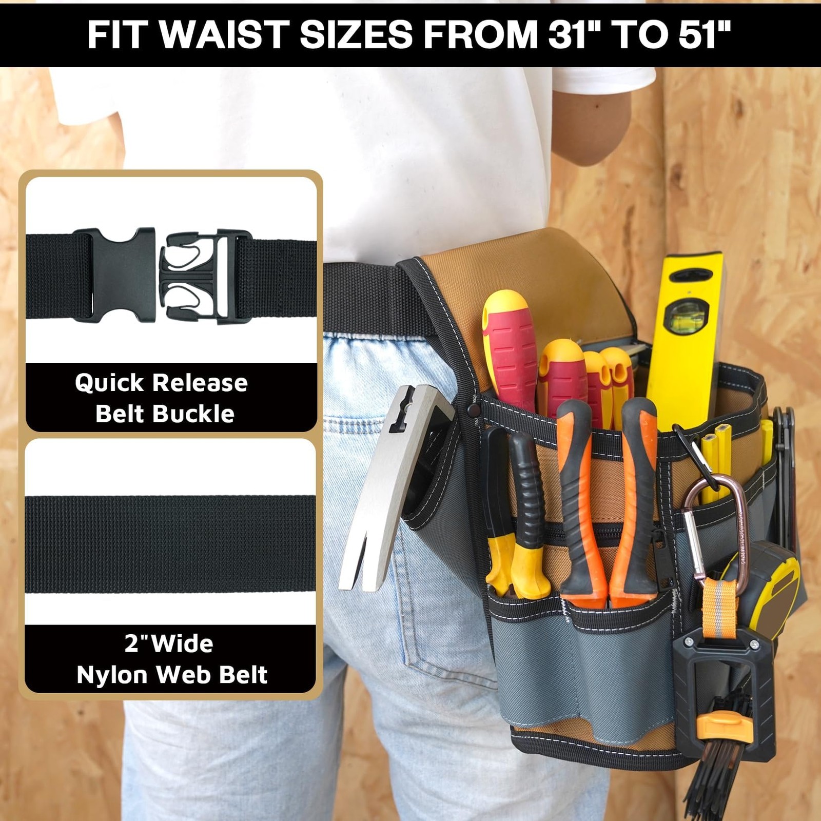 MELOTOUGH Professional Tool Belt Pouch,Small Tool Pouch with Belt,Left/Right …