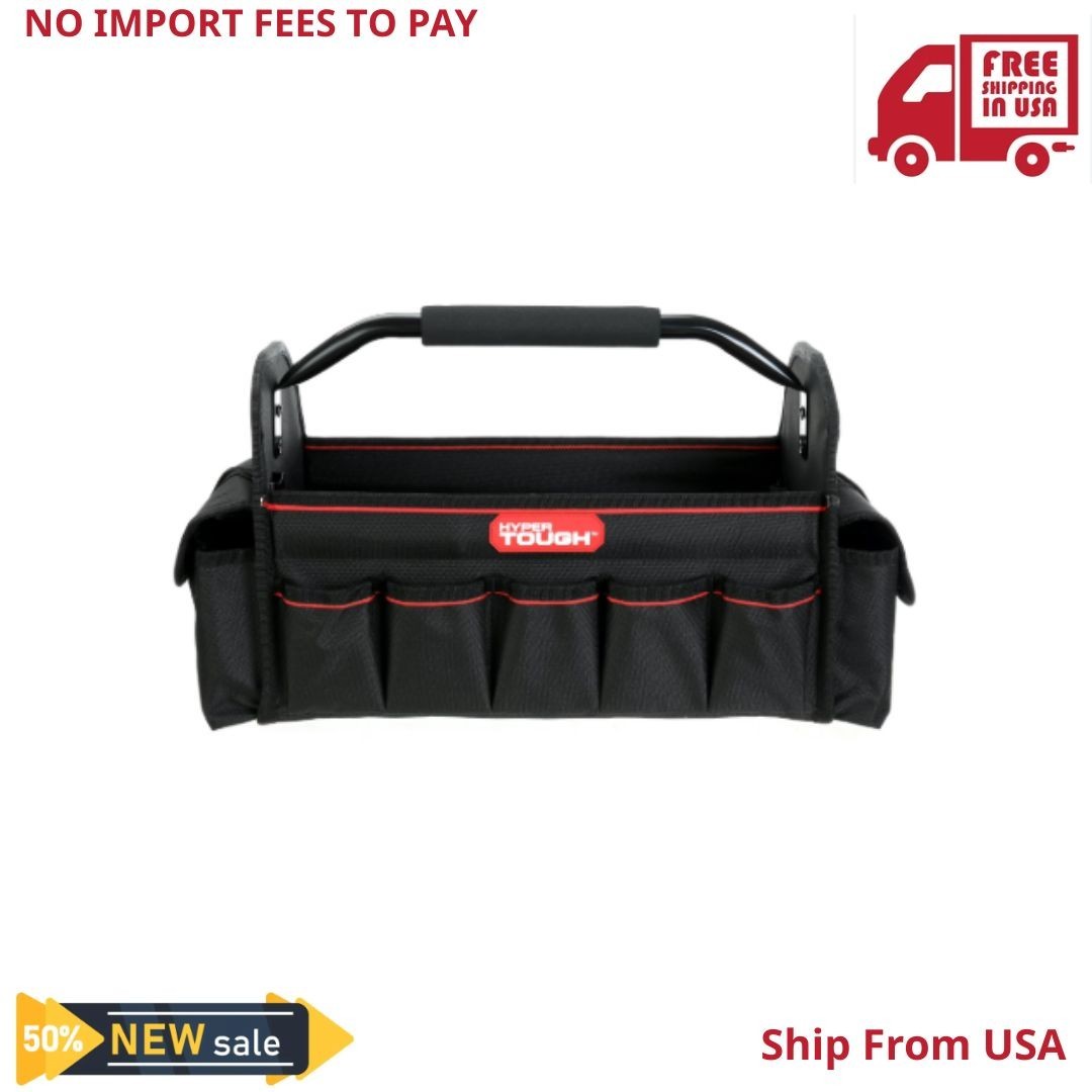 Hyper Tough 16-inch Open Top Tote with Soft Grip Handle TT30126D New