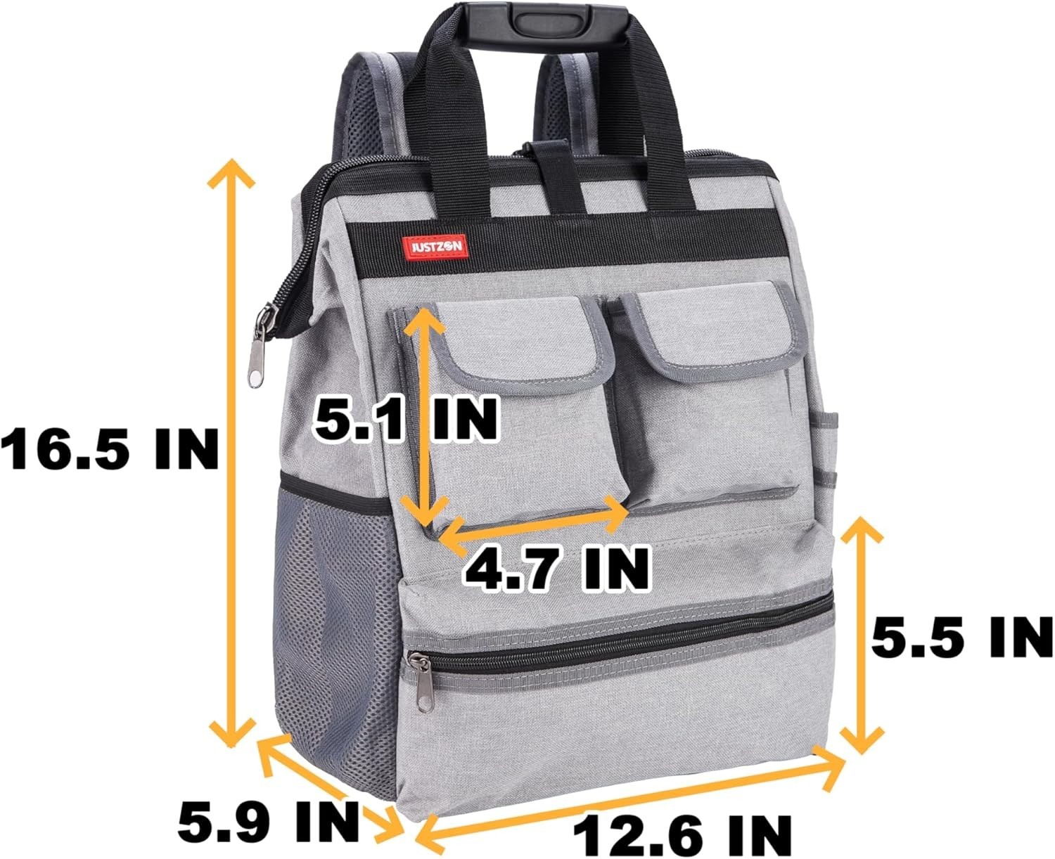 Heavy-Duty Tool Backpack with Padded Support & 20 Compartments – Waterproof