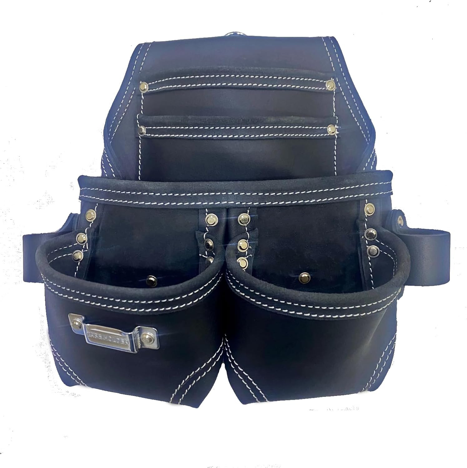 20-123 5 Pocket Heavy Duty Leather Tool Bag, Black