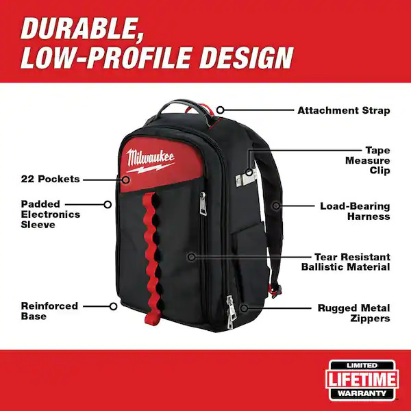 14 in. Low Profile Tool Backpack