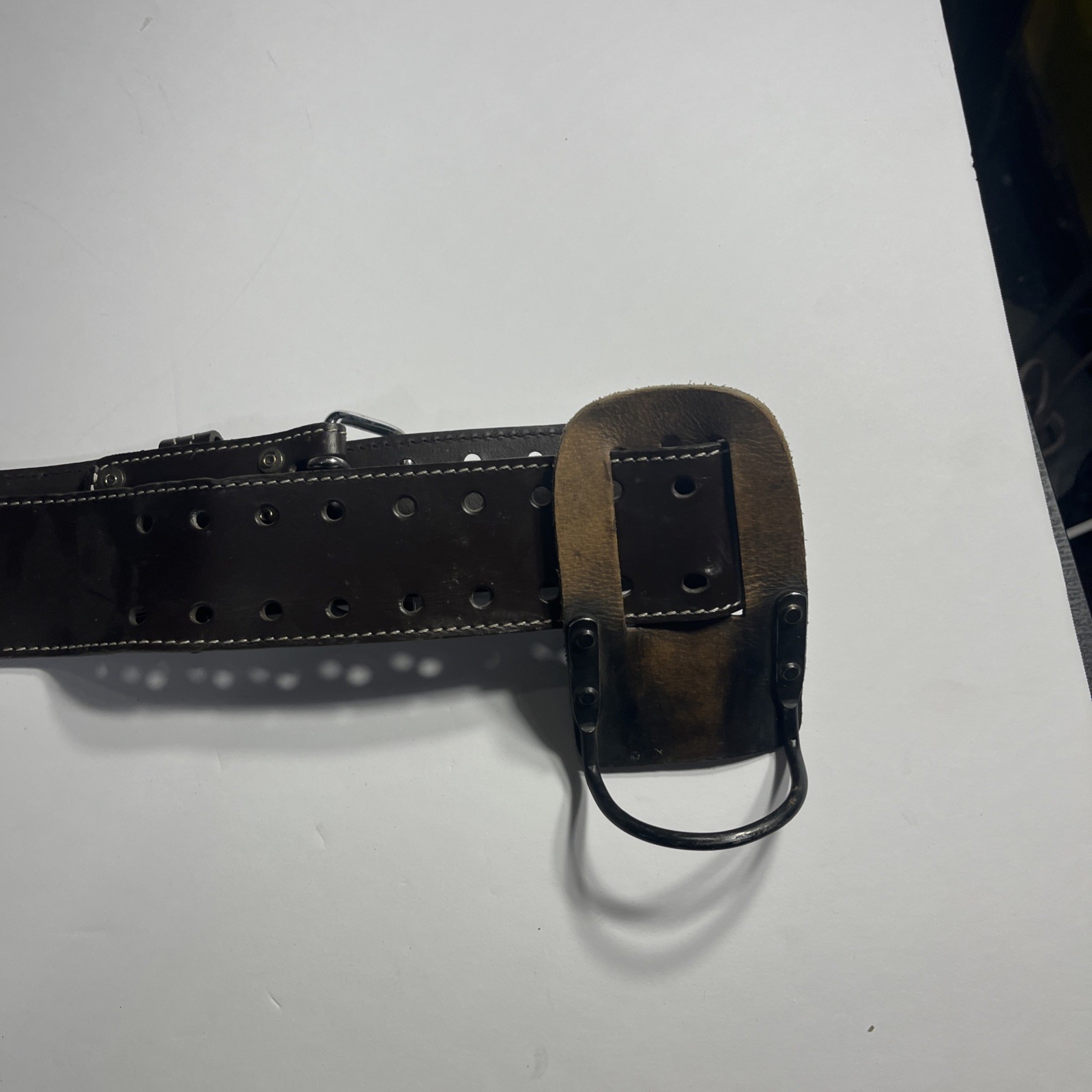 Leather Masterforce Belt with Hammer Holder Steel Hook. BIN G #1201