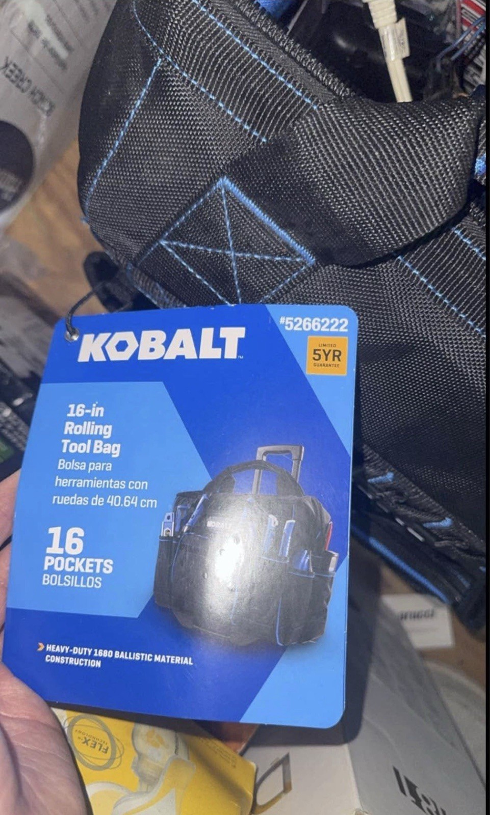 Kobalt CASESTACK Blue Polyester 20-in W x 13.5-in D x10.5-in L Zippered Tool bag
