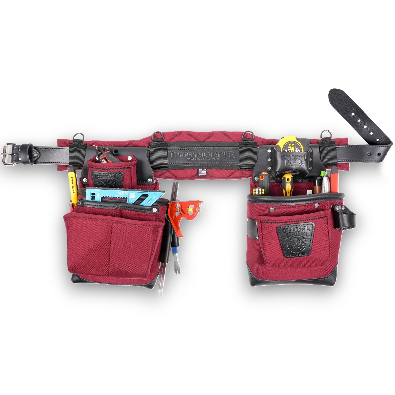 Occidental Leather 8286R ProFormance OxyLights Belt & Bags USA Made RED