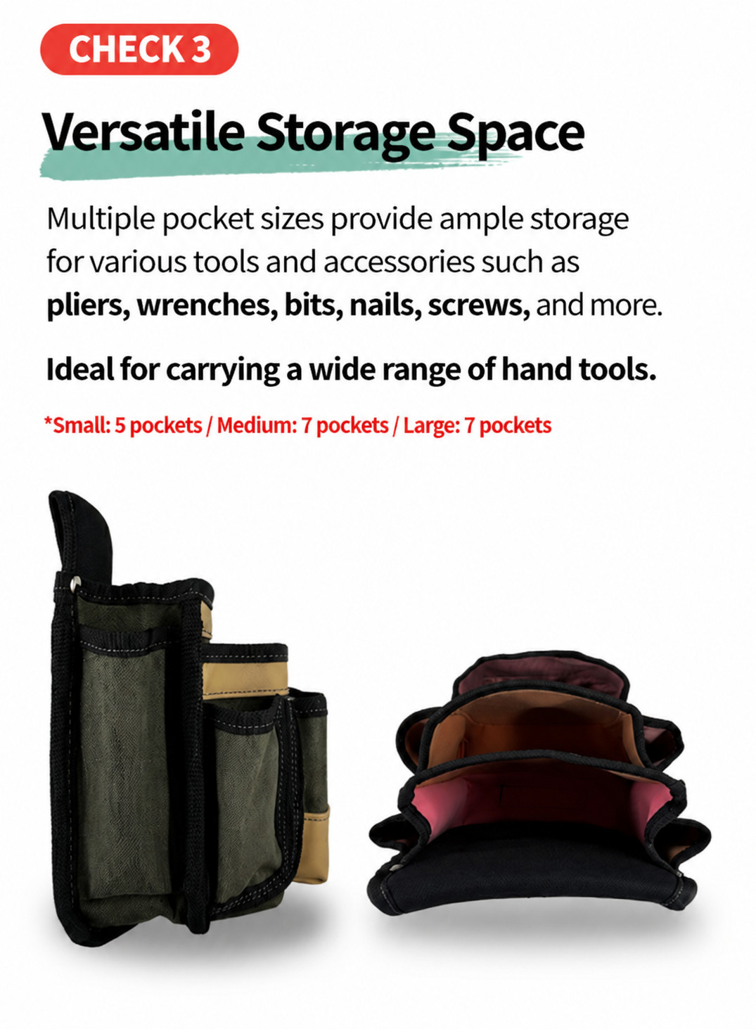 Nature Tool Carpenter Tool Belt Pouch Set Premium Korea Best Seller handmade