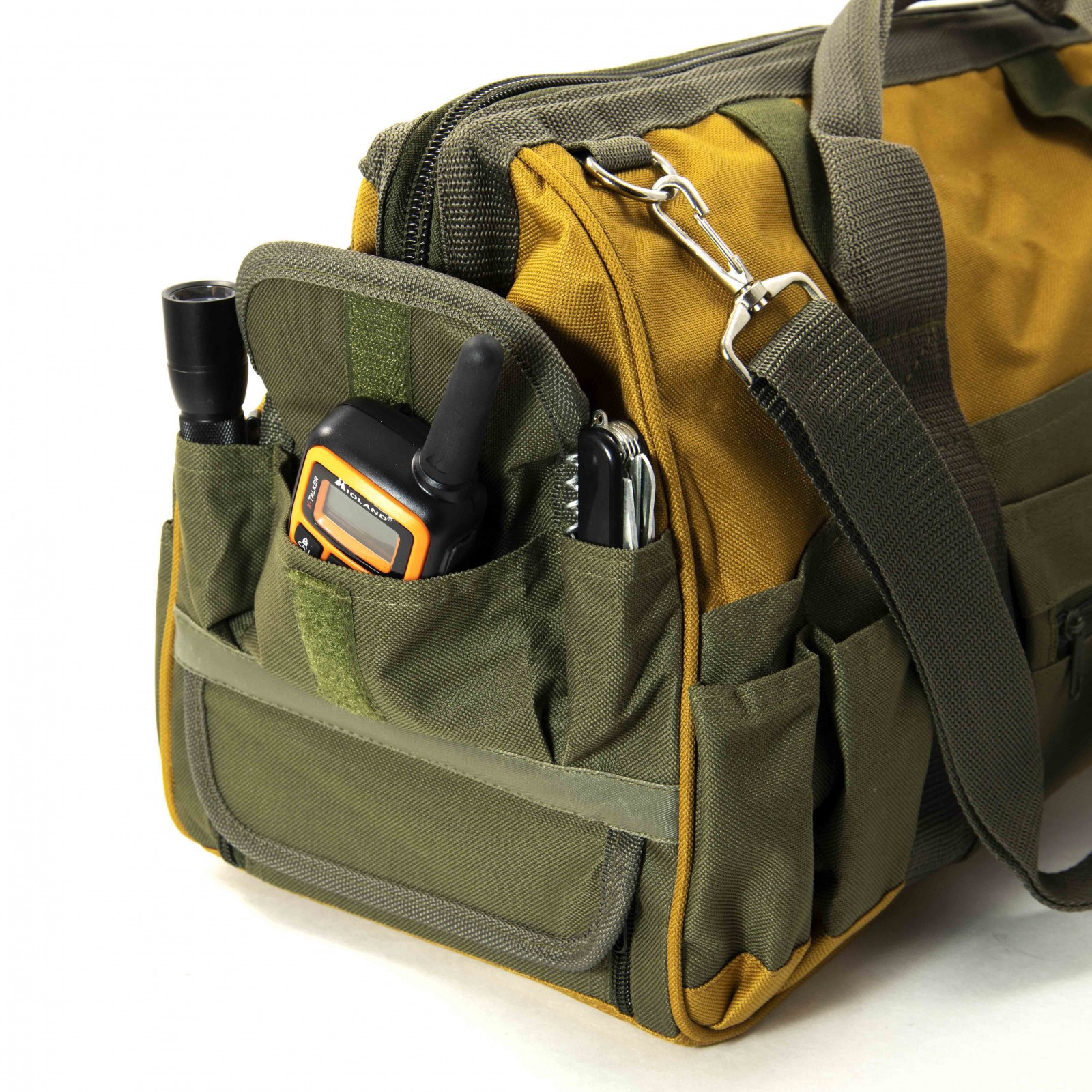 ToolTreaux Nylon Storage Tool Bag with Side Pockets and Shoulder Strap 18 x 8.5