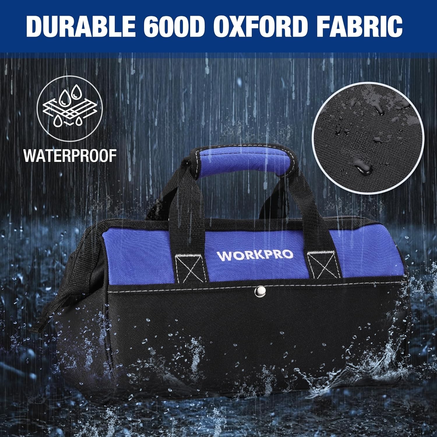 Professional 13-Inch Tool Bag made of Durable 600D Polyester for Craftsmen