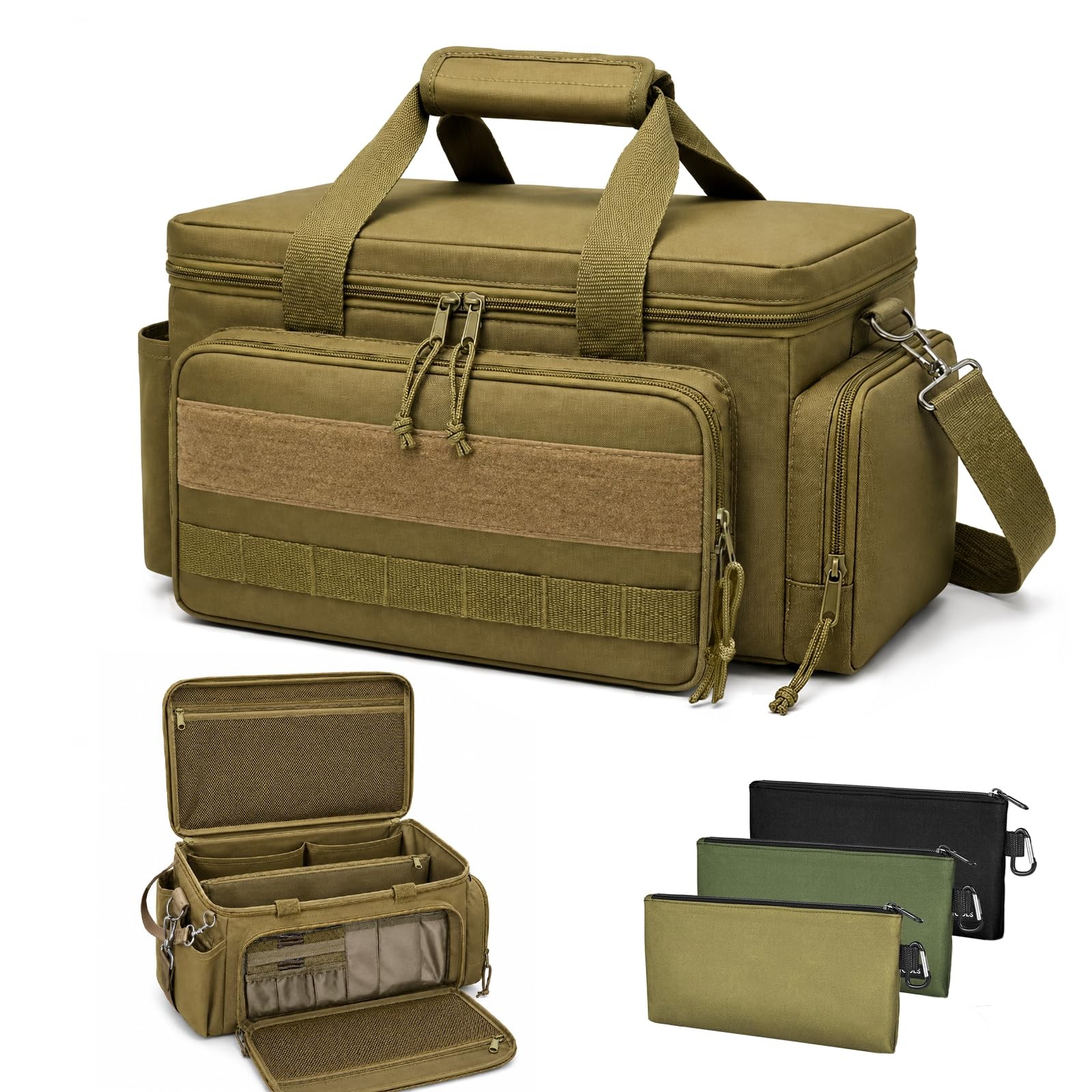 15-Inch Tool Bag Multi-purpose Tool Organizer Bag with 3 Tool Pouches and Adj…