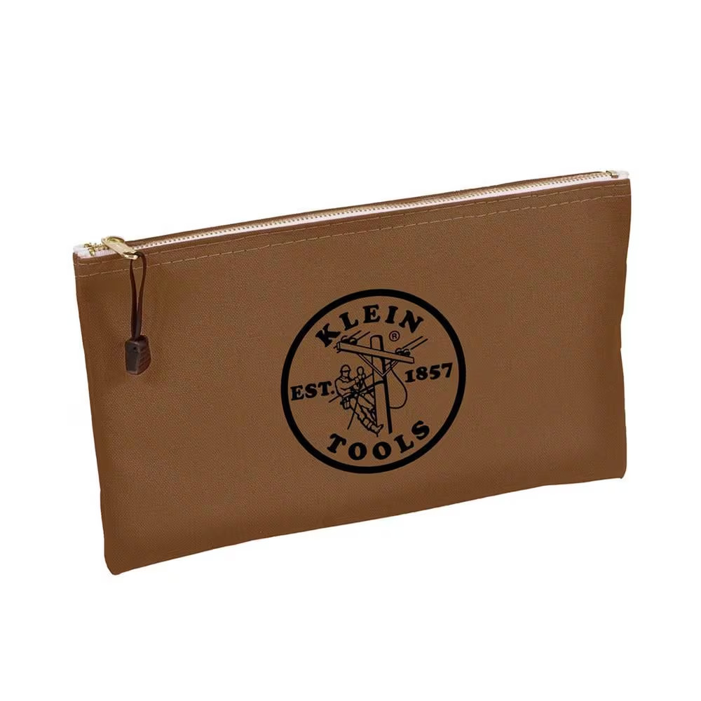 Zipper Bags, Canvas Tool Pouches Brown/Black/Gray/Red, 4-Pack