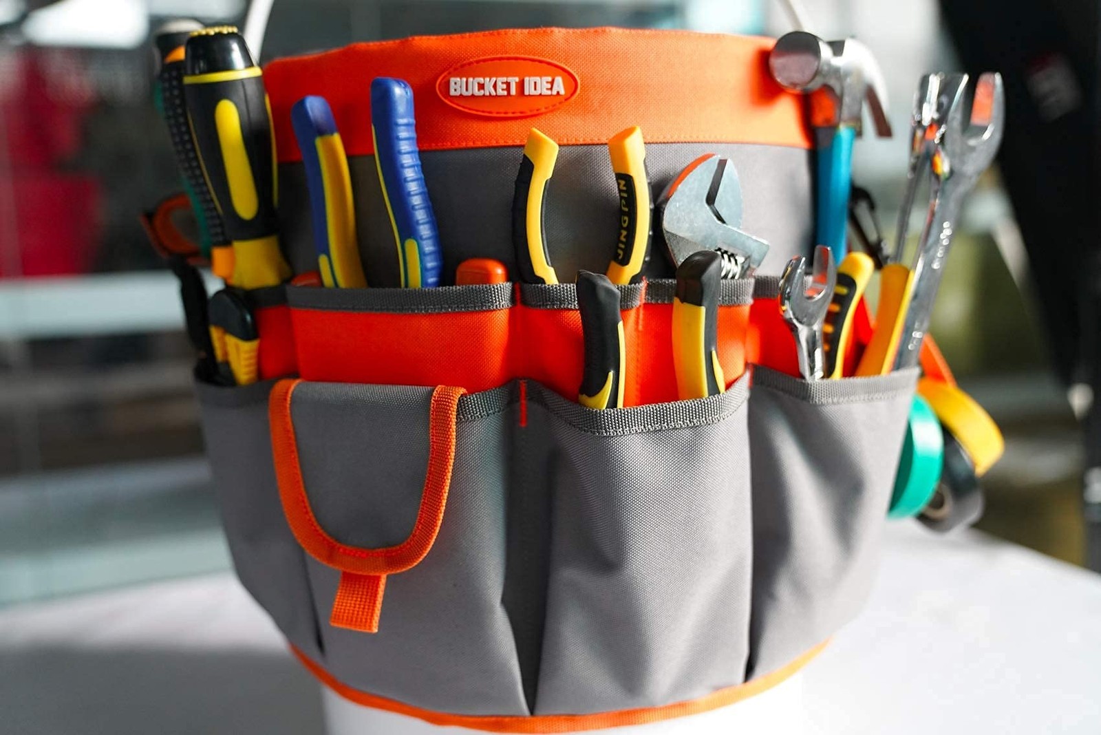 Bucket Idea Bucket Tool Organizer With 35 Pockets Fits to 3.5-5 Gallon Bucket…