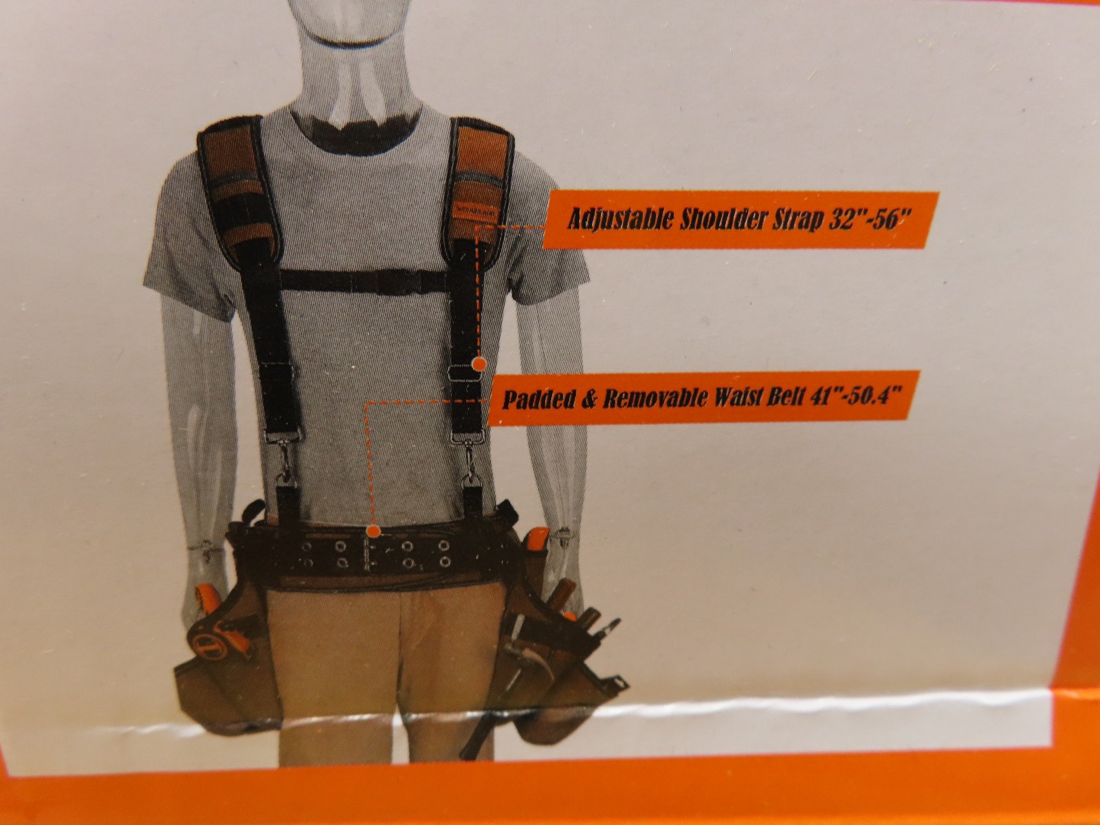 WELKINLAND 39-Pocket, Heavy Duty Tool Belt w/ Suspenders (WO0240)