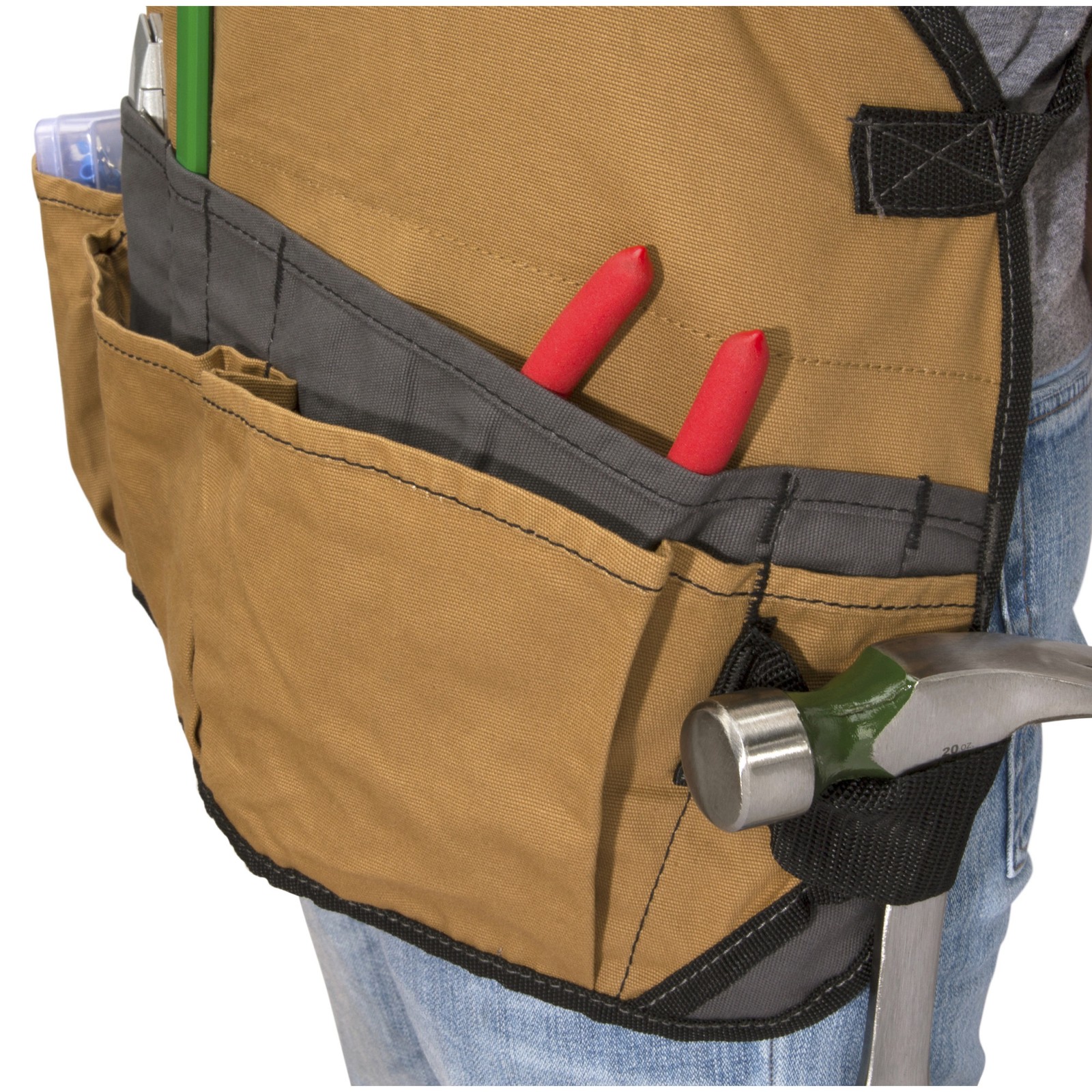 Tool Bib Apron 16 Pocket Woodworking Gardening Carpenter Dickies 57027
