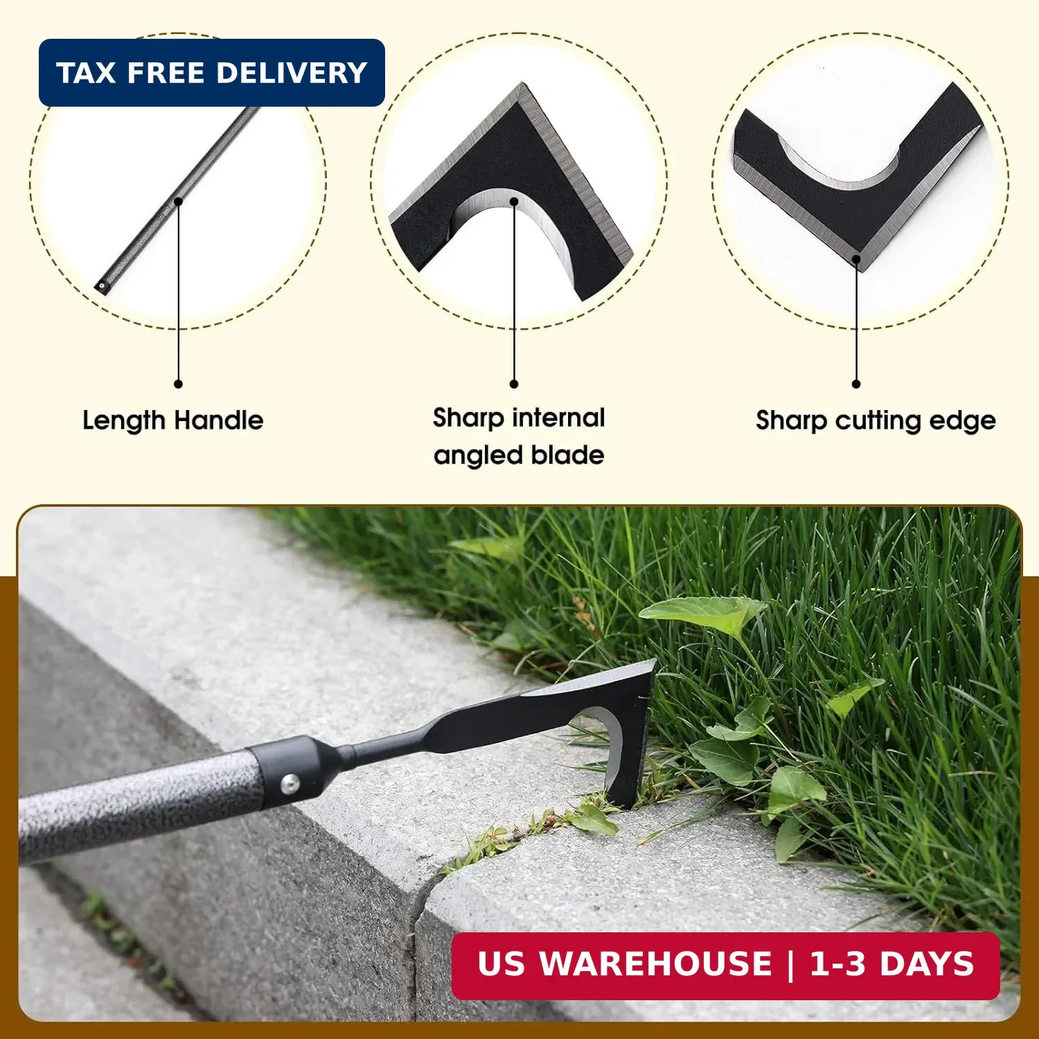 Crack Weeder Puller Tool Long Handle, Adjustable Crevice Weeding Remover Tool 29