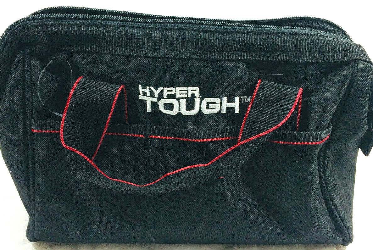 Hyper Tough TT50023Z 12-Inch Zipper Tool Bag w/Handles & 8 Tools Set