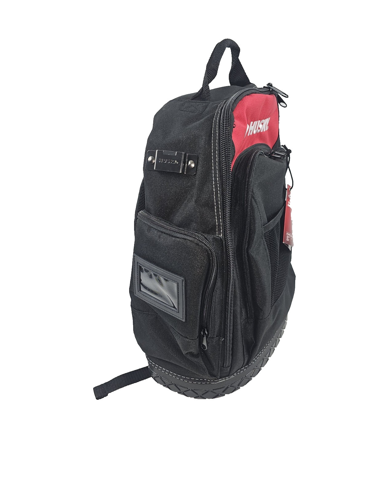 Husky 16″ Tool Backpack Heavy Duty Rubber Bottom Red Storage Bag 21-Pocket NEW
