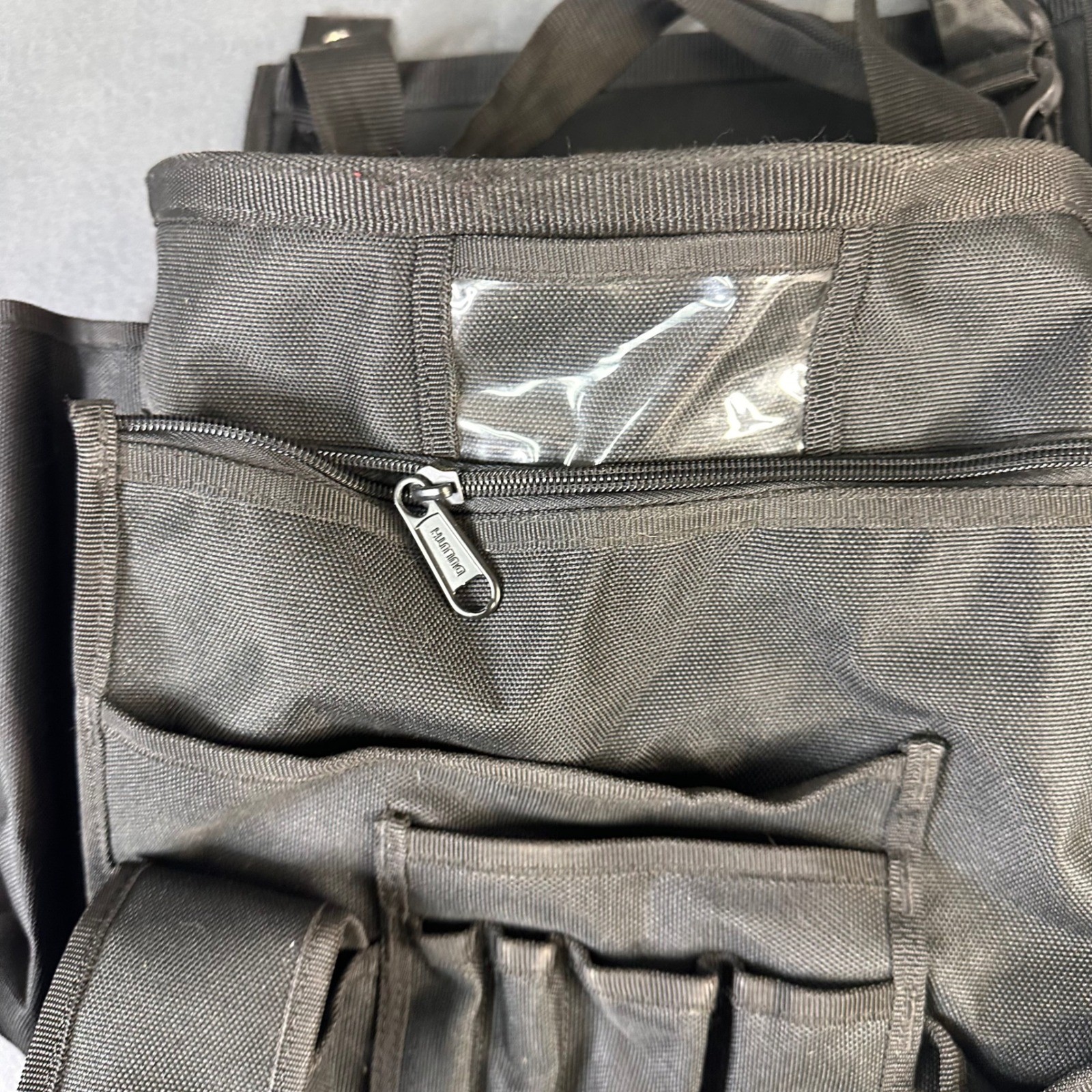 Duluth Trading Co Black Ballistic Nylon Tool Bag Organizer Utility Pouch Multi