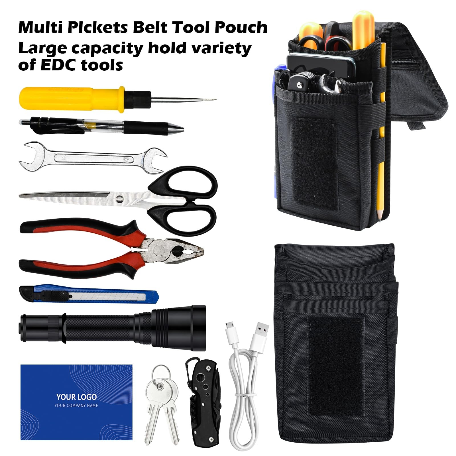 KATOLK Belt Tool Pouch, Tactical Utility Organizer with Cell Phone Holder, Du…