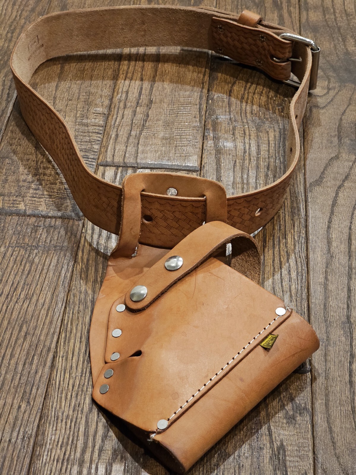American Work Products Tool Holster (L-410) And Belt Brown Leather (L-607) 37-41